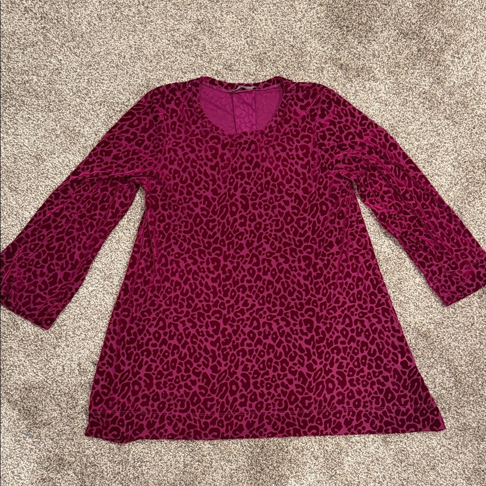 Nally & Millie Pink Leopard Print Top